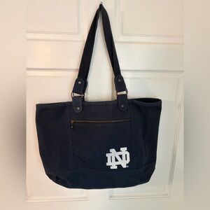Notre Dame Navy 100% Cotton Canvas Tote Bag